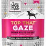 I and Love and You Wet Dog Food Toppers - Top that Gaze Salmon Recipe in Gravy, Filler Free, Meal Enhancer Topper, 3oz 12pk
