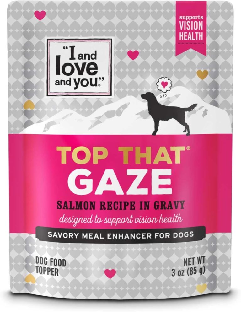 I and Love and You Wet Dog Food Toppers - Top that Gaze Salmon Recipe in Gravy, Filler Free, Meal Enhancer Topper, 3oz 12pk