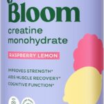 Bloom Nutrition Creatine Monohydrate Powder, 5g Micronized Creatine per Serving, Supports Muscle Recovery, Strength, Endurance, Pre or Post Workout, Gluten Free, Non GMO, Raspberry Lemon, 40 SVG, 9 oz