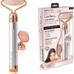 Finishing Touch Flawless Contour Vibrating Facial Roller & Massager, Rose Quartz