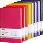 Comix 8 Pack Lined Journal Notebooks for Work, 240 Pages, 5.5"x8.3", Hardcover, A5 Medium College Ruled, Journaling Notebooks for Notes-taking, Fits for Office School Home