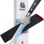 KYOKU 6.5" Boning Knife for Meat Cutting, Samurai Series Filet Knife with Pakkawood Handle, Japanese Style High Carbon Steel, Full Tang Kitchen Knife for Lamb Chop Pork Shoulder with Sheath and Case