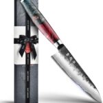 5.5" Japanese Utility Knife, Professional Hand Forged VG10 Core Chef Knife, Ultra Sharp Paring Knives with Ergonomic Handle, Multipurpose Petty Knife with Gift Box, Perfect Gifts for Men and Women