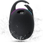 Portable Mini Bluetooth Speaker with HD Sound, LED Power Display, Big Pro Sound with Punchy Bass,Integrated Carabiner, 25H Playtime, Colorful RGB Lights, TWS pairing,Outdoor/Party/Travel, Gift Ideas