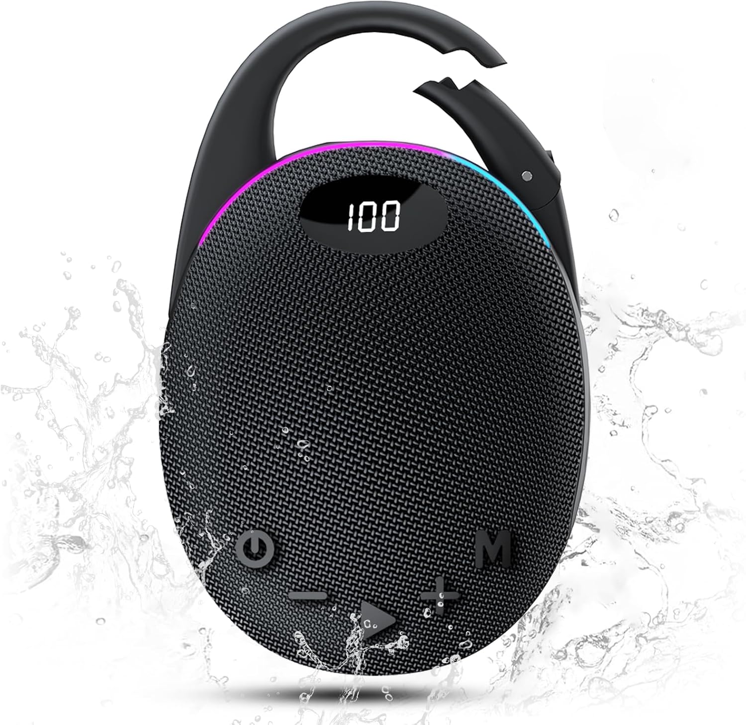 Portable Mini Bluetooth Speaker with HD Sound, LED Power Display, Big Pro Sound with Punchy Bass,Integrated Carabiner, 25H Playtime, Colorful RGB Lights, TWS pairing,Outdoor/Party/Travel, Gift Ideas Portable Mini Bluetooth Speaker with HD Sound, LED Power Display, Big Pro Sound with Punchy Bass,Integrated Carabiner, 25H Playtime, Colorful RGB Lights, TWS pairing,Outdoor/Party/Travel, Gift Ideas