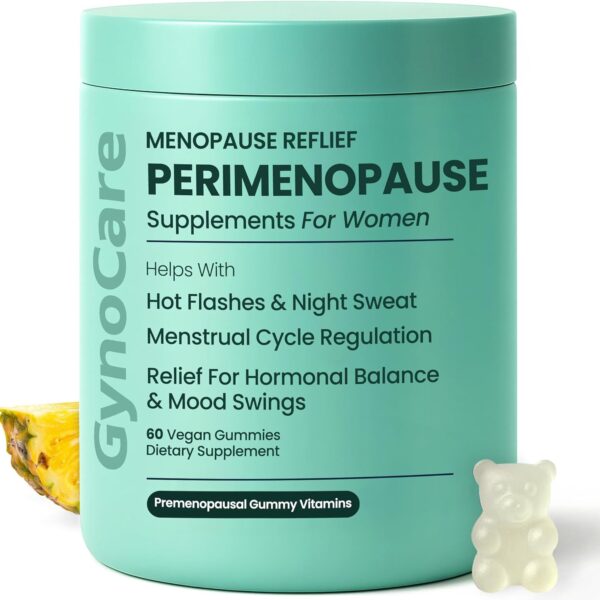 Perimenopause Supplements Women | Premenopausal Gummy Vitamins | Relief for Hormonal Balance & Mood Swings | Supports Menstrual Cycle Regulation | 60 Vegan Gummies