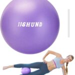 jjshund Pilates Ball, 9 Inch Small Exercise Mini Soft Workout Yoga Ball with Exercise Guide, for Home Gym Yoga, Pilates, Core Training, Workout, Balance, Stability