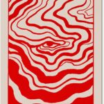 Medpol Retro Red Abstract Eye Canvas Wall Art Vintage Hippie Trippy Poster Affirmation Quotes Wall Decor 60s 70s Psychedelic Quirky Prints for Apartment 12x16 inch Unframed