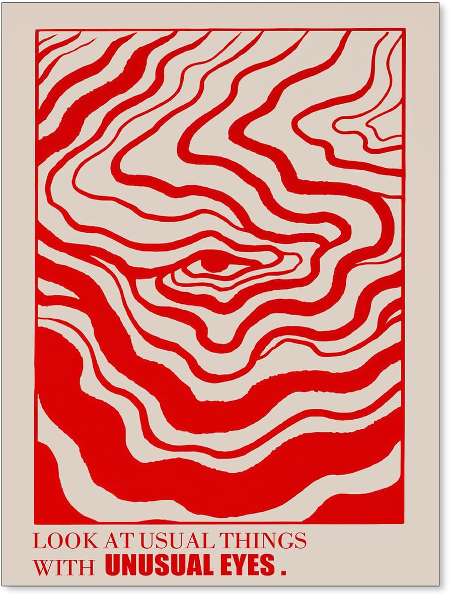 Medpol Retro Red Abstract Eye Canvas Wall Art Vintage Hippie Trippy Poster Affirmation Quotes Wall Decor 60s 70s Psychedelic Quirky Prints for Apartment 12x16 inch Unframed Medpol Retro Red Abstract Eye Canvas Wall Art Vintage Hippie Trippy Poster Affirmation Quotes Wall Decor 60s 70s Psychedelic Quirky Prints for Apartment 12x16 inch Unframed