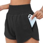 BMJL Women's Athletic Shorts High Waisted Running Short Pocket 2.5" Sporty Shorts Gym Workout Shorts