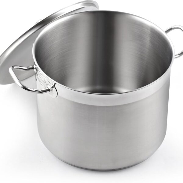 Cooks Standard Stockpots Stainless Steel, 20 Quart Professional Grade Stock Pot with Lid, Silver