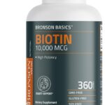Bronson Biotin 10,000mcg, Supports Healthy Hair, Skin and Nails, Vegetarian, Non-GMO, 360 Tablets