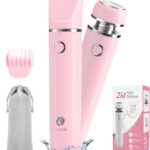 Cayzor Bikini Trimmer and Shaver Kit for Women - 2-in-1 Wet/Dry Electric Body Hair Trimmer Facial Hair Removal Cordless Waterproof Bikini Shaver Razor for Face Lip Chin Pubic Underarm Legs