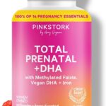 Pink Stork Total Prenatal Vitamins | DHA, Folate, Iron, Choline, Vitamin B12 | Prenatals for Women to Support Fetal Development | Pregnancy Essentials | Clean Label Award Winner | 60 Capsules, Berry
