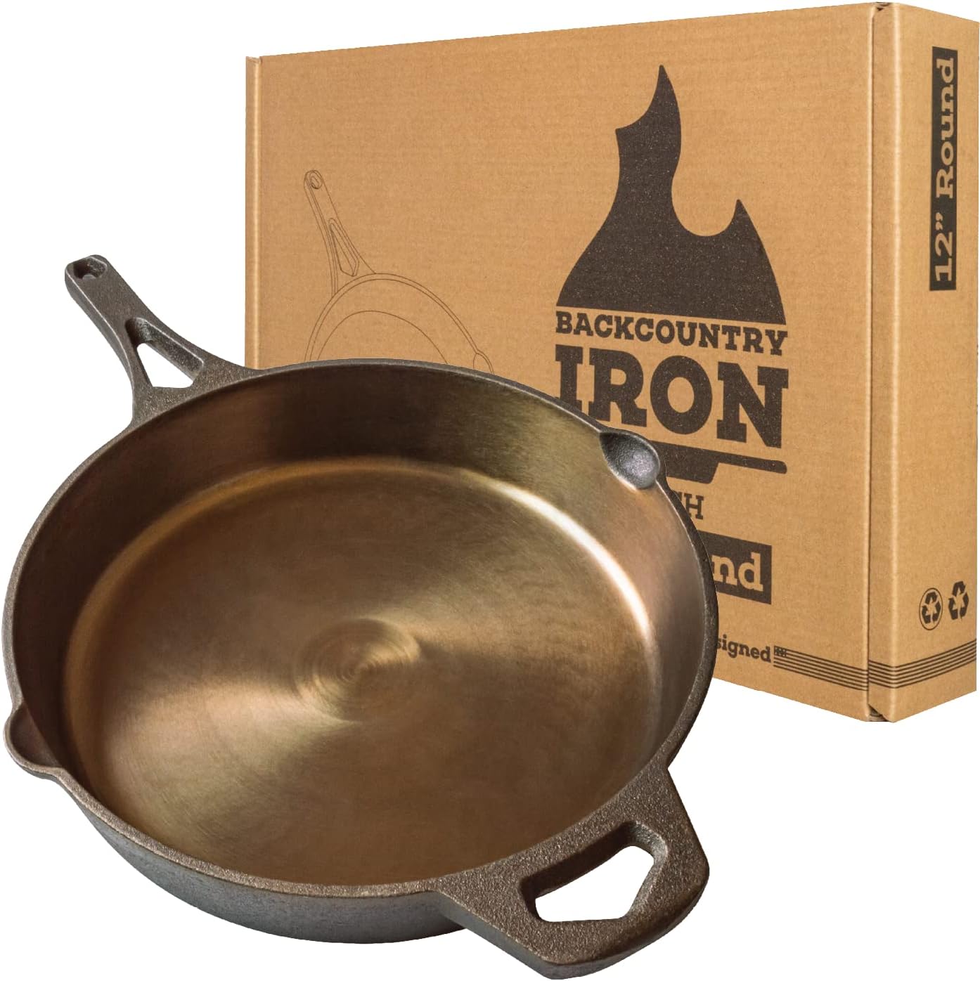 12 Inch Smooth Wasatch Pre-Seasoned Round Cast Iron Skillet 12 Inch Smooth Wasatch Pre-Seasoned Round Cast Iron Skillet