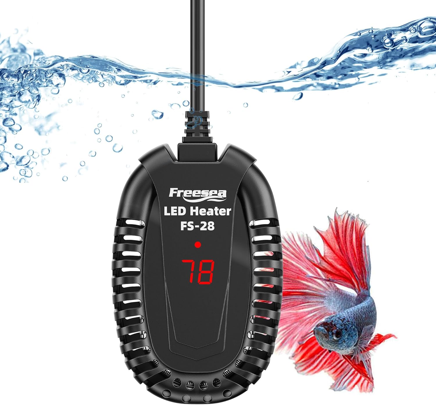 FREESEA Aquarium Fish Tank Heater: 50W Small Submersible Turtle Heater with Adjustable Temperature External Controller for Betta | Saltwater | Freshwater | 1-10 Gallon FREESEA Aquarium Fish Tank Heater: 50W Small Submersible Turtle Heater with Adjustable Temperature External Controller for Betta | Saltwater | Freshwater | 1-10 Gallon