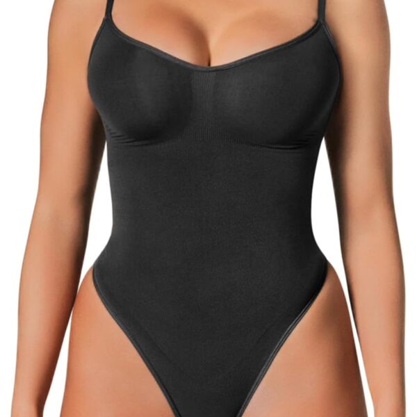 herslims Shapewear Tummy Control Bodysuit Thong or Brief: Sculpting Shaper Tank Top Bodysuits & Snatched Waist Body Suit