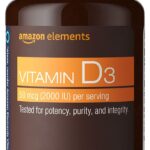 Amazon Elements - Vitamin D3, 2000 IU, 180 Softgels, 6 month supply (Packaging may vary), Supports Strong Bones and Immune Health