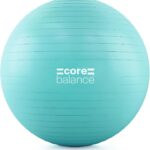 Core Balance Exercise Ball, Stability Ball for Yoga, Pilates and Fitness, Gym Ball for Home Gym and Office Chair, Training, Physical Therapy, Anti Burst, Pump Included, 55cm 65cm 75cm 85cm