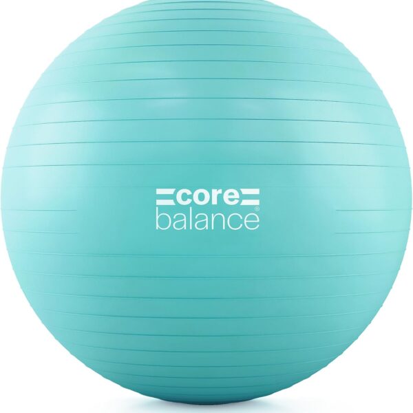 Core Balance Exercise Ball, Stability Ball for Yoga, Pilates and Fitness, Gym Ball for Home Gym and Office Chair, Training, Physical Therapy, Anti Burst, Pump Included, 55cm 65cm 75cm 85cm