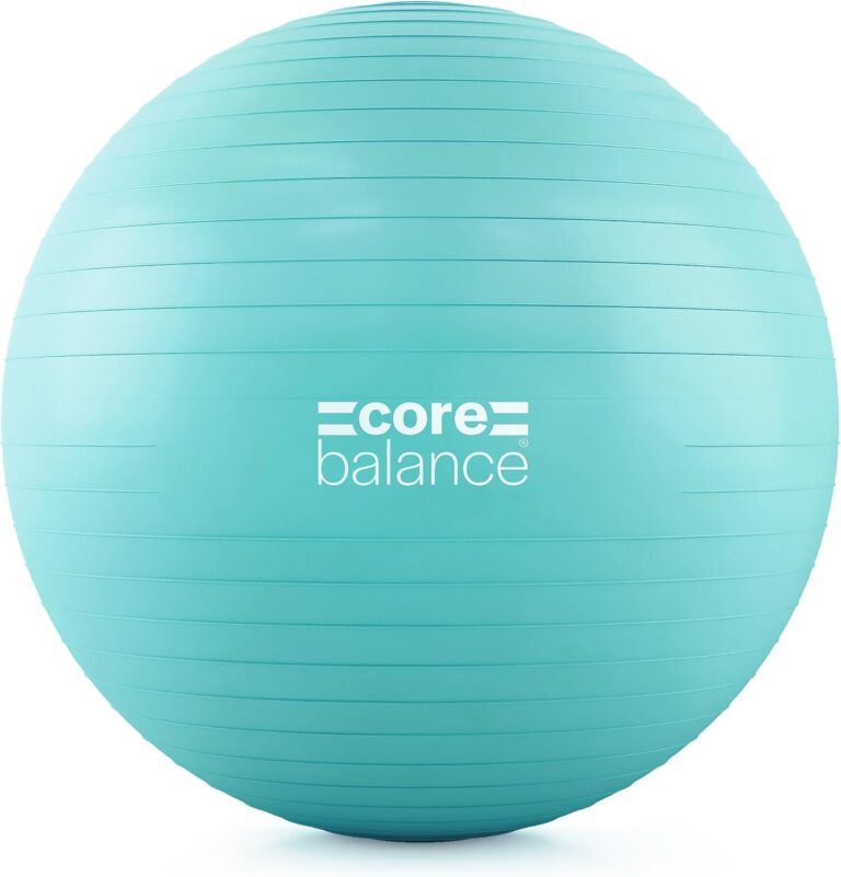 Core Balance Exercise Ball, Stability Ball for Yoga, Pilates and Fitness, Gym Ball for Home Gym and Office Chair, Training, Physical Therapy, Anti Burst, Pump Included, 55cm 65cm 75cm 85cm