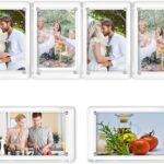 6 Sets of Magnetic Refrigerator Sticker Picture Frames in Acrylic, 2.36x3.54 inch Clear Display Picture Frame for Polaroid and INSTAX Mini Picture Frames