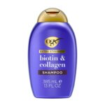 OGX Thick & Full + Biotin Collagen Extra Strength Volumizing Shampoo with Vitamin B7 Hydrolyzed Wheat Protein for Fine Hair. Sulfate-Free Surfactants Thicker, Fuller Hair, 13 Fl Oz