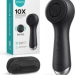 COSLUS FBS03 Face Scrubber Facial Cleansing Brush: 2 in 1 Spin and Vibration Patented, Silicone Electric Exfoliator Scrubber with Automatic Foaming, Waterproof Face Cleanser Brush for Men and Women