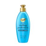 OGX Argan Oil of Morocco Curl-Defining Styling Cream, Anti-Frizz Curl Cream for Curly Hair & All Textures, Cold-Pressed Argan Oil, Paraben-Free, Sulfate-Free Surfactants, Curly Hair Products, 6 oz
