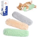 Potaroma Cat Toys Pillows, 3 Pack, Soft and Durable Crinkle Sound with Catnip Inside, Interactive Indoor Kitten Kicker, Promotes Kitty Exercise