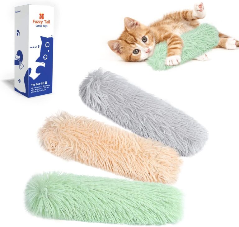 Potaroma Cat Toys Pillows, 3 Pack, Soft and Durable Crinkle Sound with Catnip Inside, Interactive Indoor Kitten Kicker, Promotes Kitty Exercise