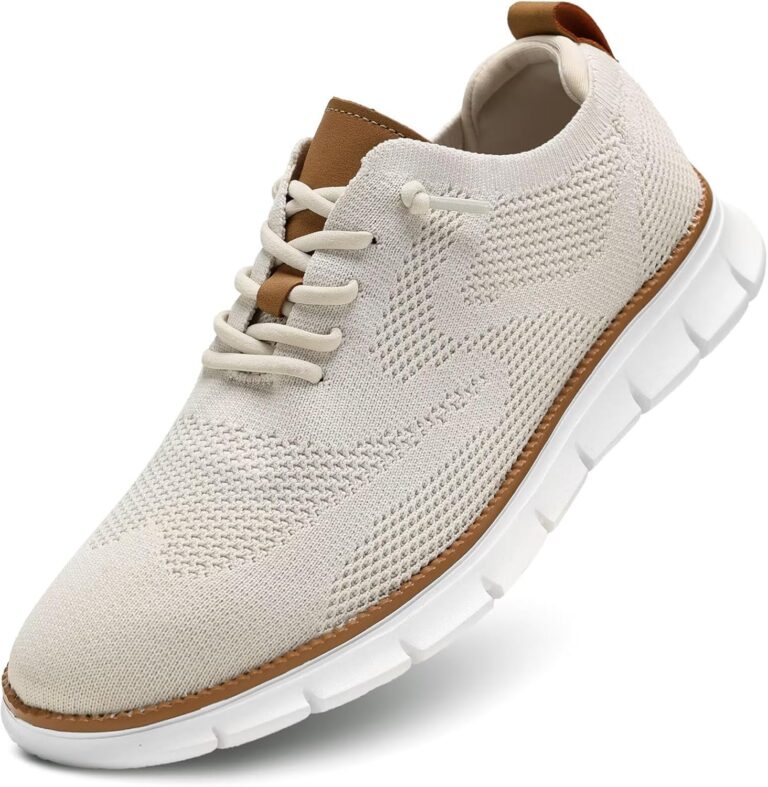 Men's Casual Dress Shoes Fashion Walking Sneakers Mesh Business Oxfords Work Lightweight Soft Sole
