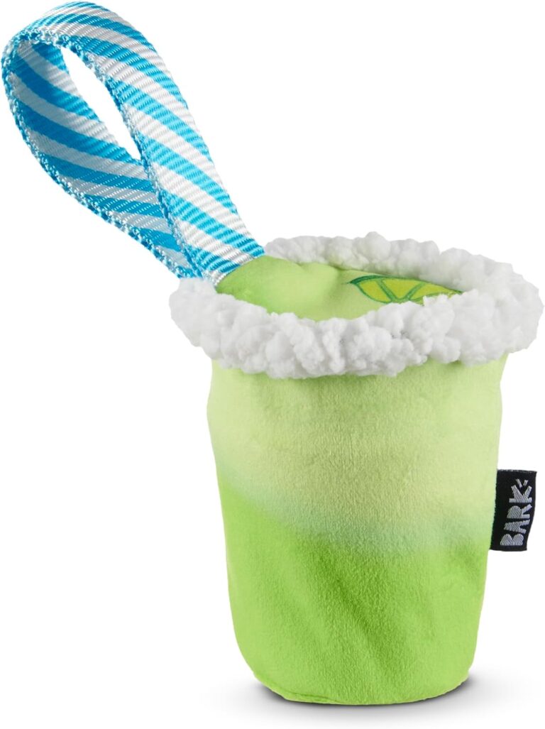 Barkbox Get Ripped Margrrrita Super Chewer Tough Dog Chew Toy for Aggressive Chewers, Plush Cover with Rubber Core - 2 Toys in 1  Two Layer Treat Dispensing Dog Toy for Large Dogs