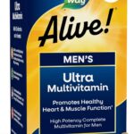 Nature's Way Alive! Mens Once Daily Ultra Potency Multivitamin Tablets, Complete High Potency Mens Daily Vitamin Promotes Heart & Muscle Function*, B-Vitamins, Zinc and Antioxidants, 60 Tablets