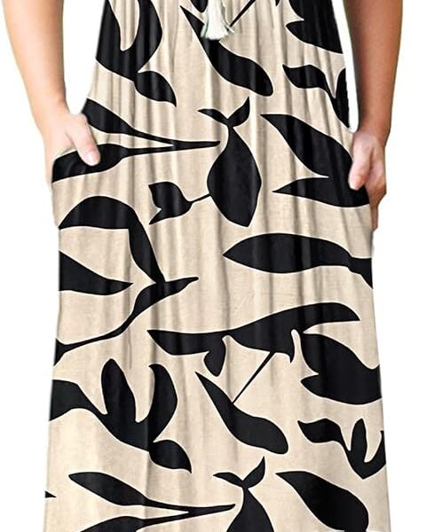 AUSELILY Women's Classic Sleeveless Loose Plain Casual Long Maxi Dresses for Women 2026