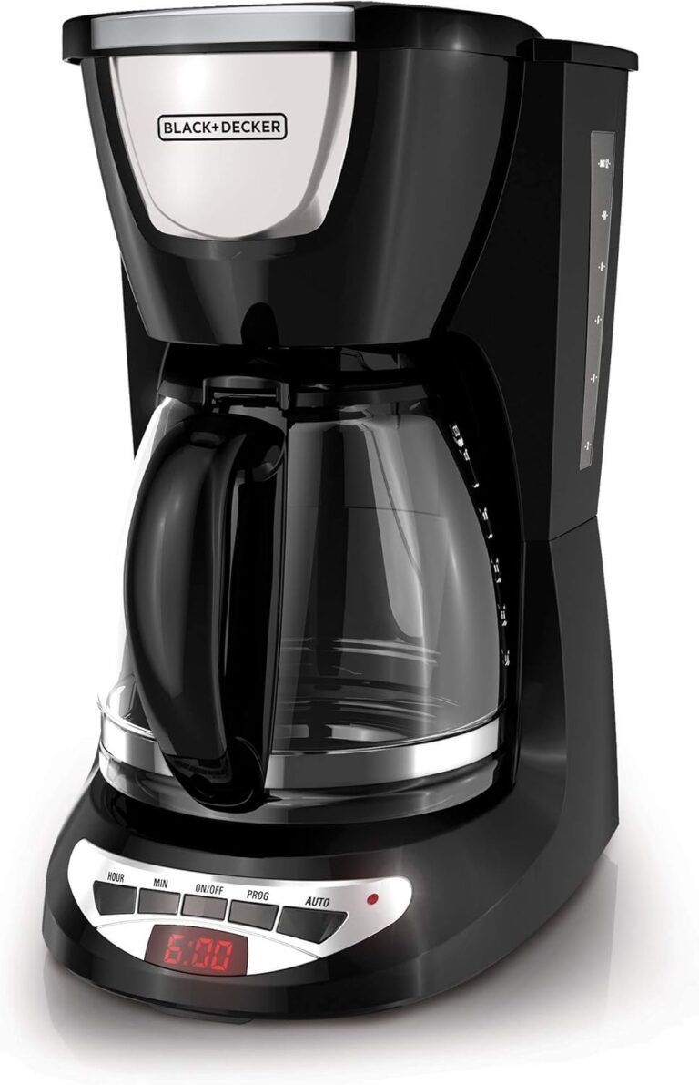 BLACK+DECKER DCM100B 12-Cup Programmable Coffeemaker with Glass Carafe, Black, One Size