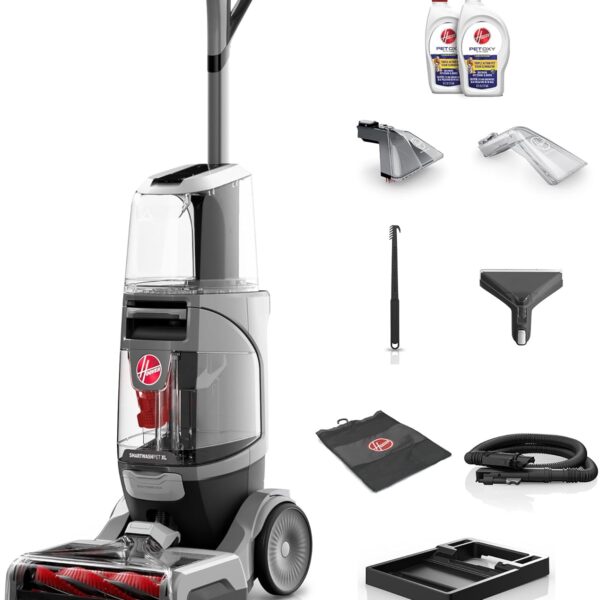Hoover SmartWash Pet XL Upright Carpet Cleaner Machine for Carpet and Upholstery, Automatic Deep Cleaning Carpet Shampooer, Converts to Spot Cleaner, Pair with Hoover Carpet Cleaner Solution