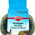 Kaytee Premium Timothy Hay Chew-A-Bowl for Rabbits, Guinea Pigs, and Chinchillas