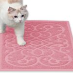 PetLike Cat Litter Box Mat, Thick Kitty Litter Trapping Mat, Durable,Waterproof &Washable with Non-Slip Backing, Soft on Kitty Paws and Easy to Clean, BPA Free