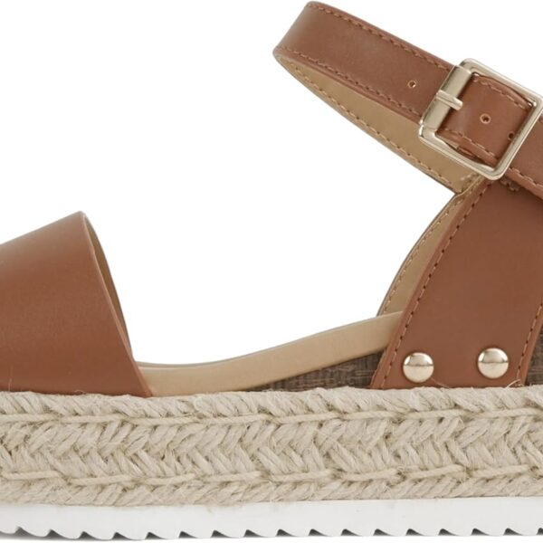Soda CLIP ~ Women Open Toe Ankle Strap Platform Espadrille Sandal