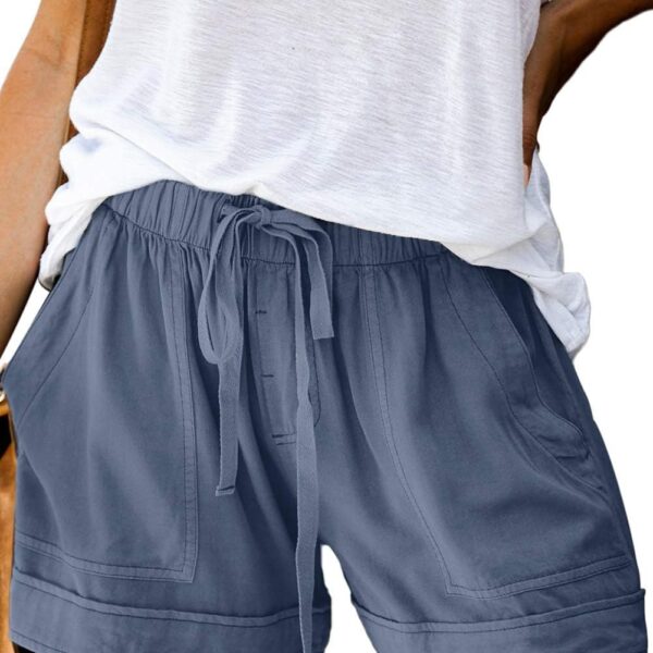 KISSMODA Womens Summer Shorts Leopard/Camo/Solid/Floral Print Elastic Waist Pocketed Casual Pants