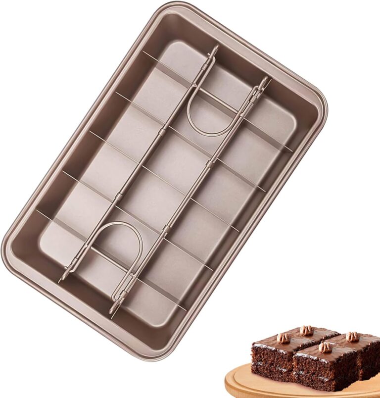 Brownie Pan with Dividers,Non-Stick Baking Pan,18 Pre-Cut Square Molds for Brownies,Brownie Pan, Lasagna Pan, Brownie Trays,and Cupcake Pan for Baking, Brownie Bites,12 X 8 X 2 Inches
