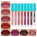 QiBest 7 Matte Liquid Lipstick with 1 Lip Plumber Gloss Makeup Set Long Lasting High Pigmented Velvety Waterproof Nude Lipgloss Kit Make Up Gift Sets for Women Girls