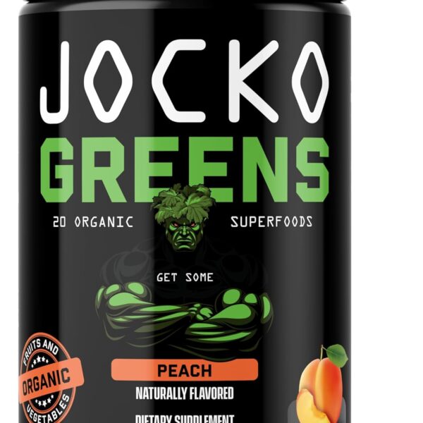 Jocko Fuel Daily Greens Powder - Premium Organic Greens Superfood Powder for Gut Health, Digestion, Bloating, Immune Support with Spirulina, Chlorella, Digestive Enzymes, & Probiotics - 30 Servings