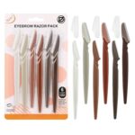 D Dermaplane Razor for Women Face - 6PCS Face Razors for Women - Eyebrow Razor with Precision Cover - Face Shaver for Women - Facial Hair Removal for Men - Neutral