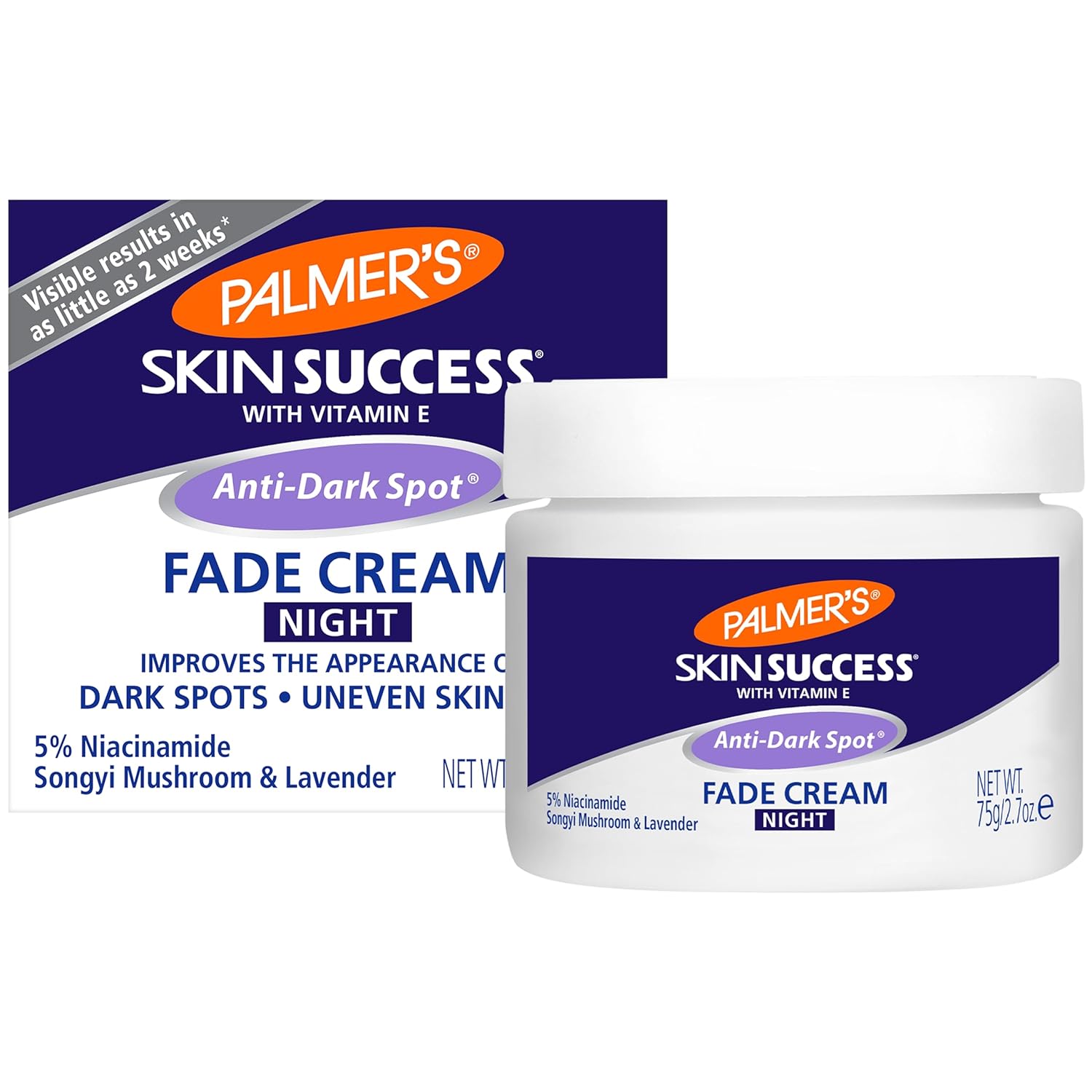 Palmer's Skin Success Anti-Dark Spot Nighttime Fade Cream with Retinol & Niacinamide, Dark Spot Corrector for Face, Night Moisturizer Helps Reduce Dark Spots, Fine Lines & Wrinkles, 2.7 Ounce Palmer's Skin Success Anti-Dark Spot Nighttime Fade Cream with Retinol & Niacinamide, Dark Spot Corrector for Face, Night Moisturizer Helps Reduce Dark Spots, Fine Lines & Wrinkles, 2.7 Ounce