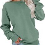 Bingerlily Womens Casual Long Sleeve Sweatshirt Crew Neck Cute Pullover Relaxed Fit Tops