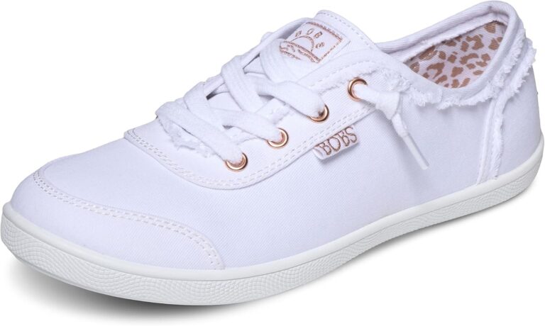 Skechers Women's Bobs B Cute Sneaker - Memory Foam, Flexible Outsole, Lightweight Vegan Shoes
