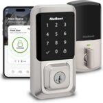 Kwikset Halo Wi-Fi Smart Lock, Keyless Entry Door Deadbolt, Geofence Auto-Unlock, Grade AAA Certified, No Hub Required Easy Install, Satin Nickel Lifetime Finish Warranty, Touchscreen