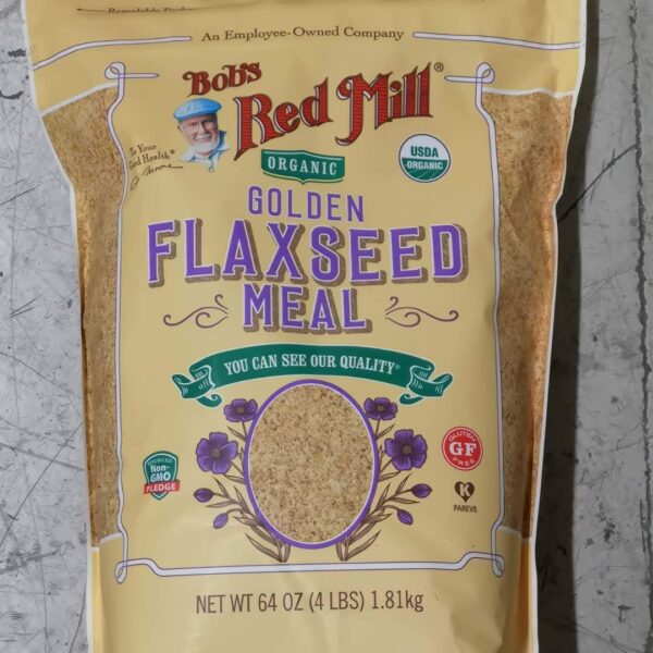64oz Organic Whole Ground Golden Flaxseed Meal Bob's Red Mill (4 Pounds Total)